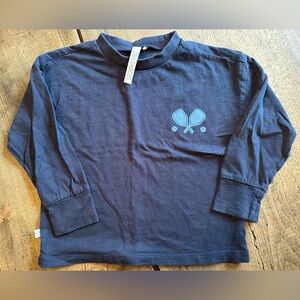 EUC Childhoods Clothing Boxy Long Sleeve Tee in League Blue 3T.